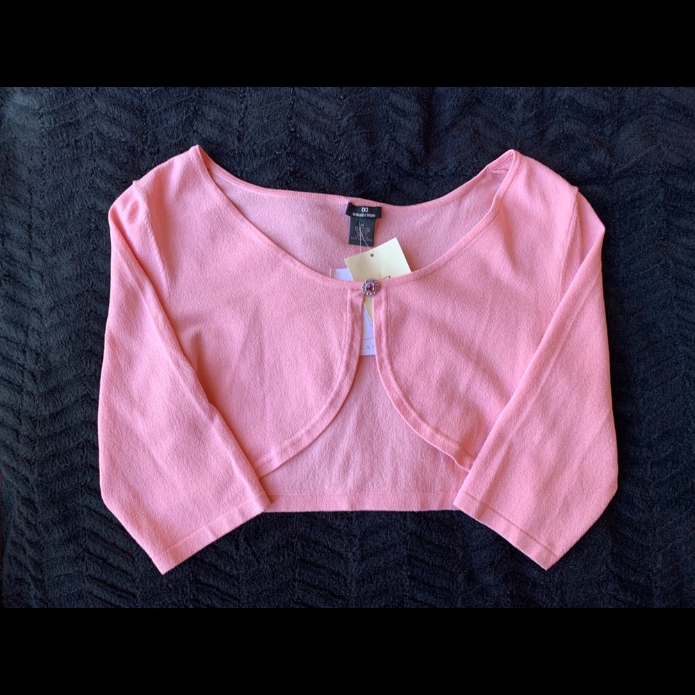 Doncaster baby pink cropped cardigan